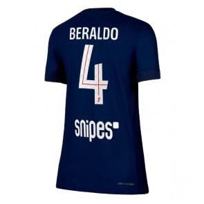 Paris Saint-Germain Lucas Beraldo #4 Hjemmebanetrøje Dame 2025-26 Kortærmet